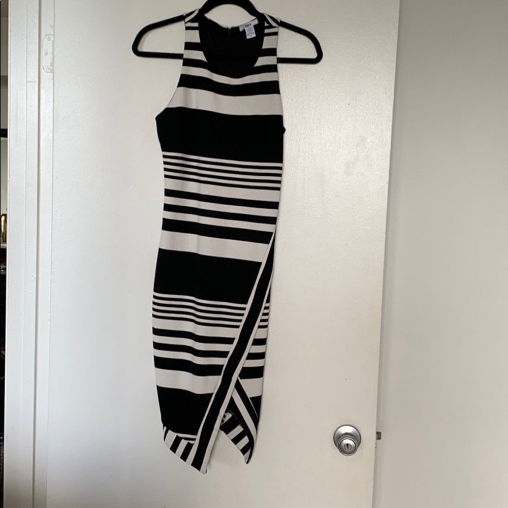 Black and White Striped Dress